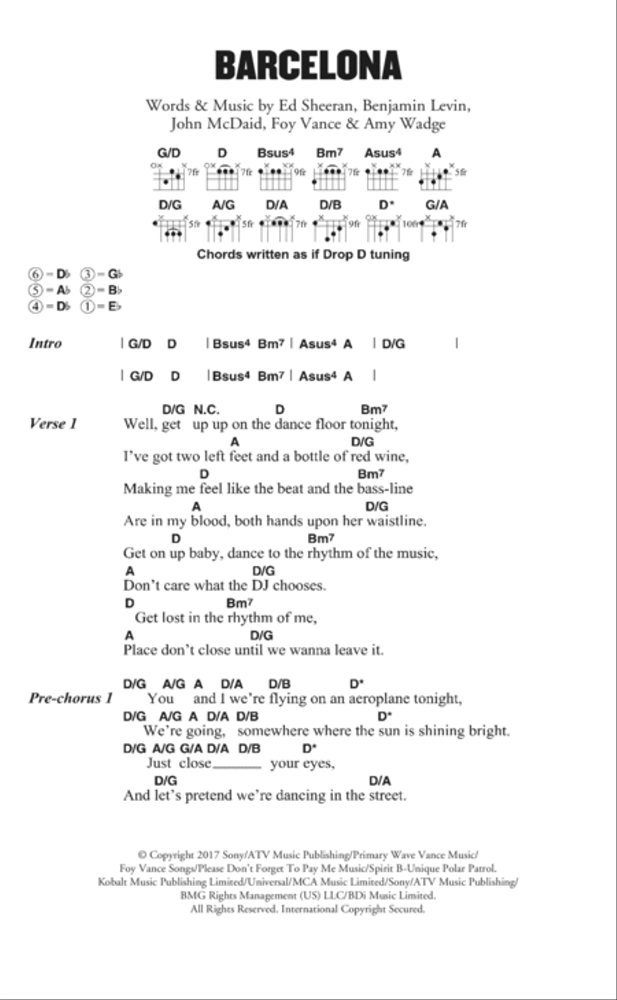 Barcelona Acoustic Guitar scores gallery preview page 1