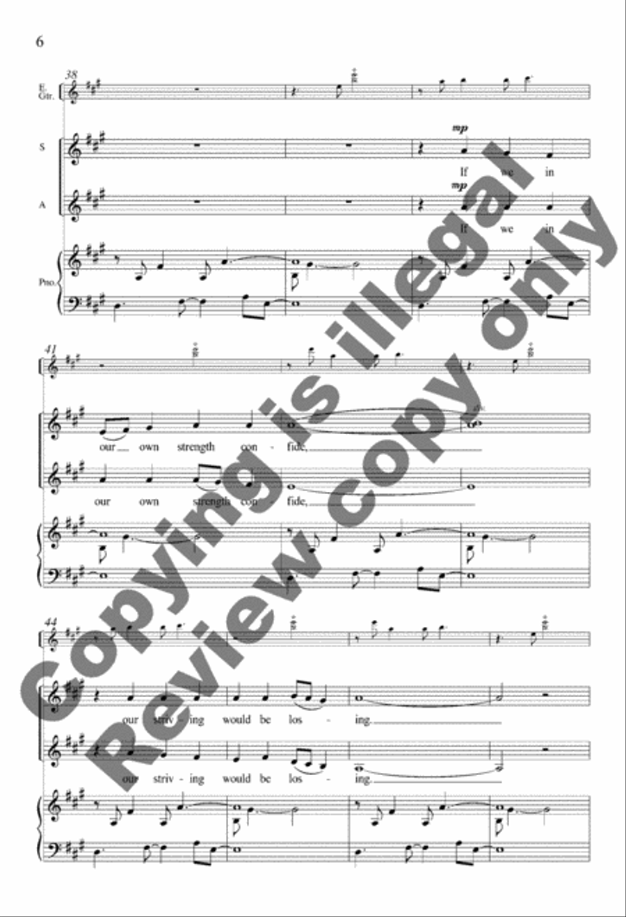 A Mighty Fortress Is Our God (SATB/Guitar/Piano Score) image number null