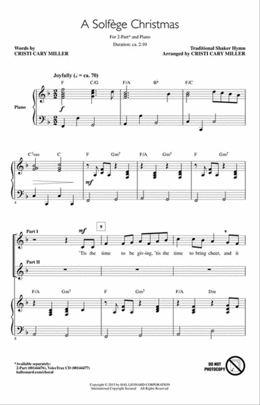 A Solfège Christmas Choir scores gallery preview page 2