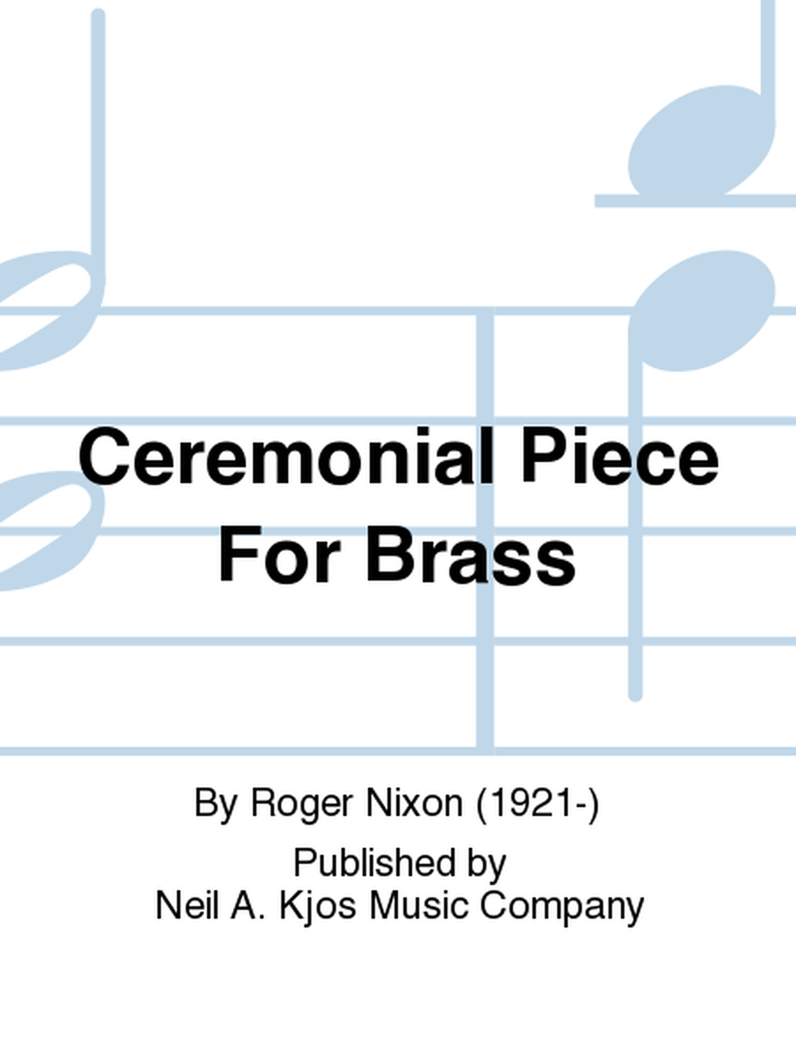 Ceremonial Piece For Brass image number null