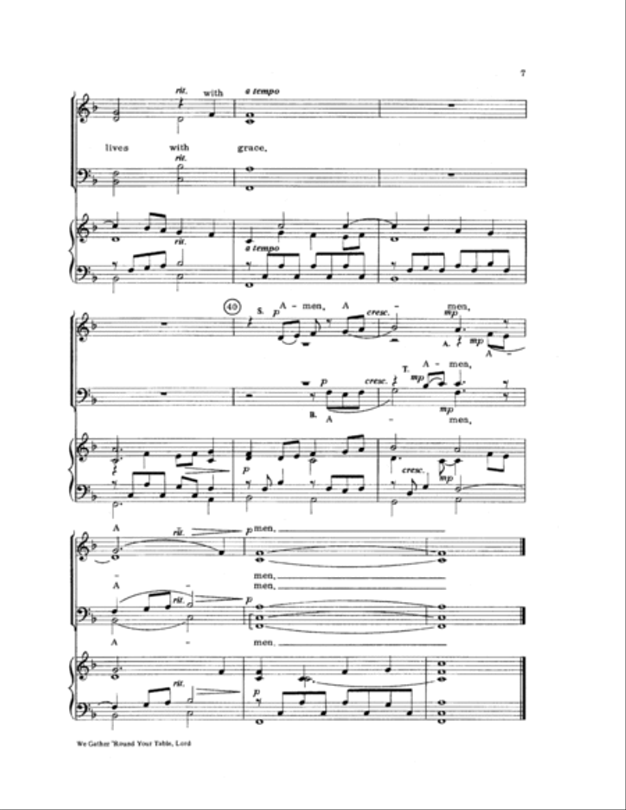 We Gather 'Round Your Table Lord 4-Part scores gallery preview page 7