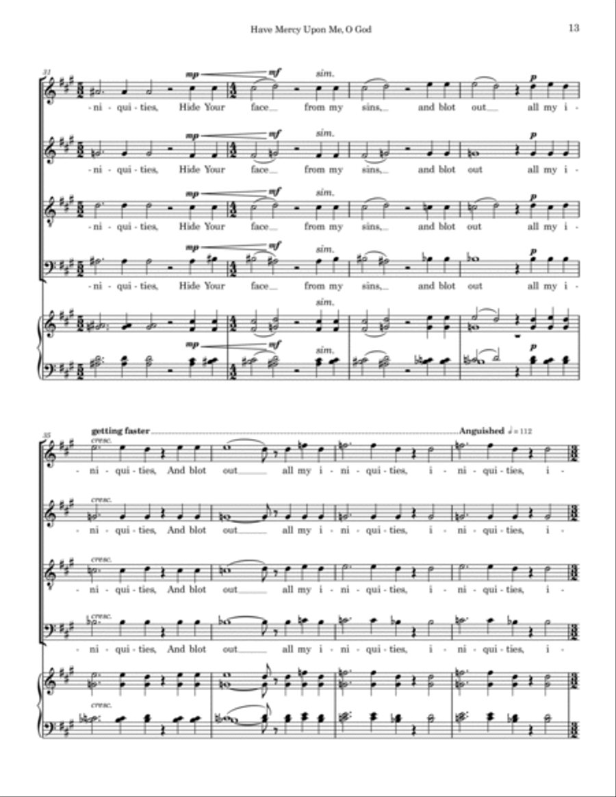 Purge Me With Hyssop (Psalm 51) 4-Part scores gallery preview page 4