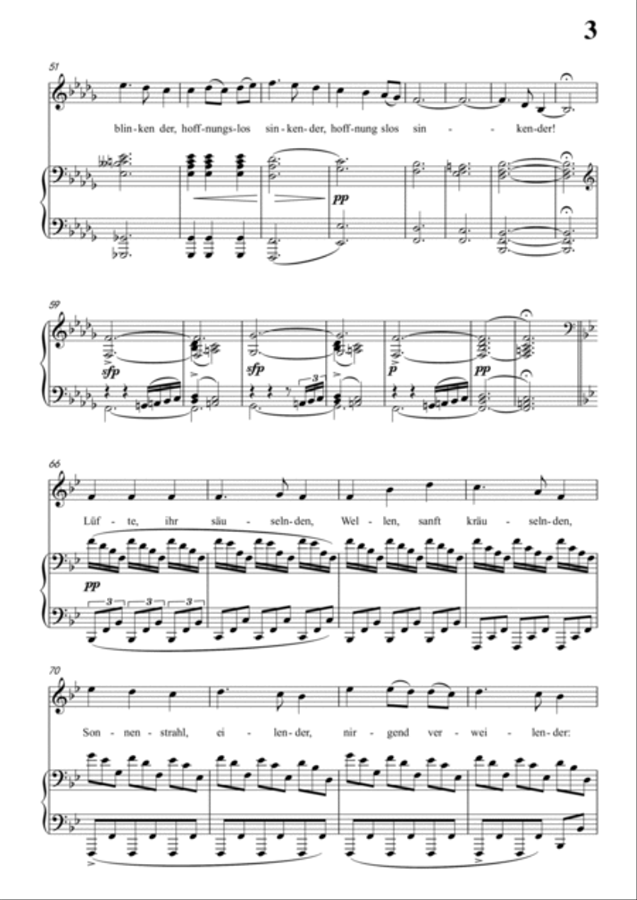 Schubert-inder Ferne in bB minor,for Vocal and Piano Voice scores gallery preview page 4
