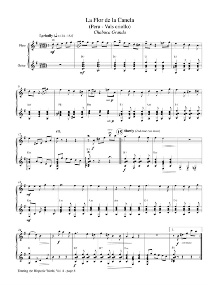 Touring the Hispanic World, Volume 4 Flute scores gallery preview page 4