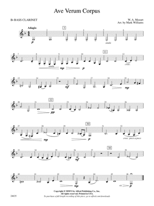 Ave Verum Corpus: B-flat Bass Clarinet