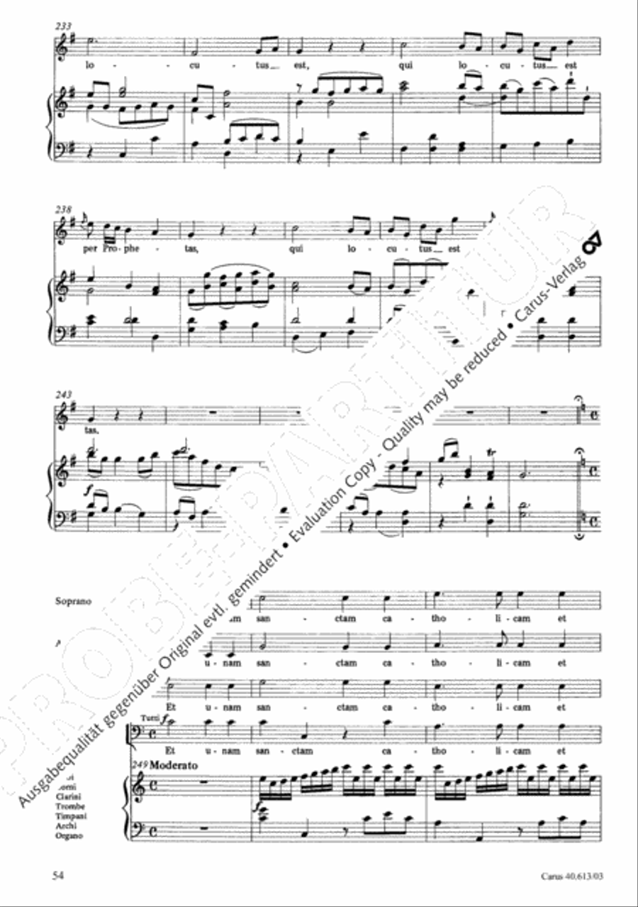 Mass in C (Missa in C) 4-Part scores gallery preview page 55