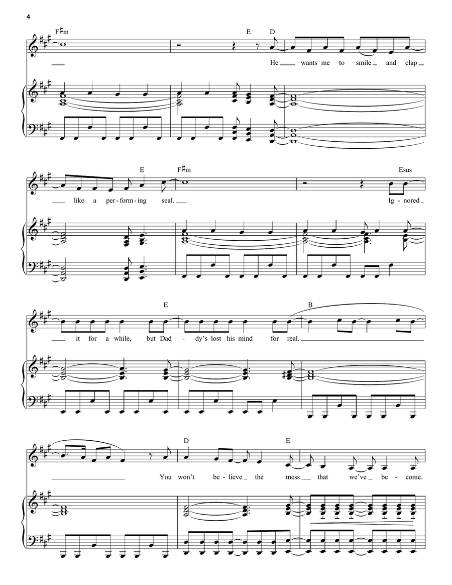 Dead Mom (from Beetlejuice The Musical) Voice scores gallery preview page 4