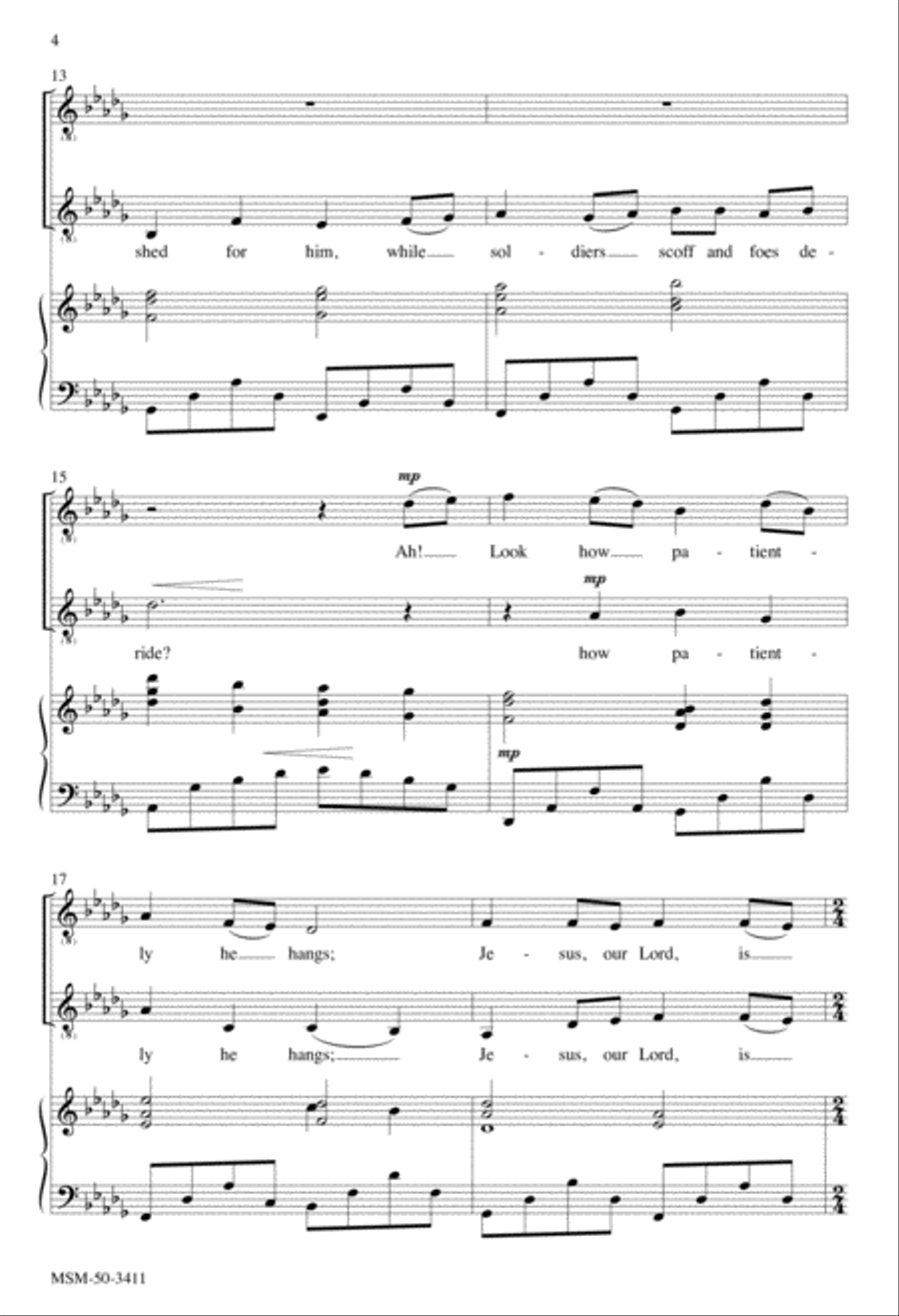 O Come and Mourn 2-Part scores gallery preview page 4