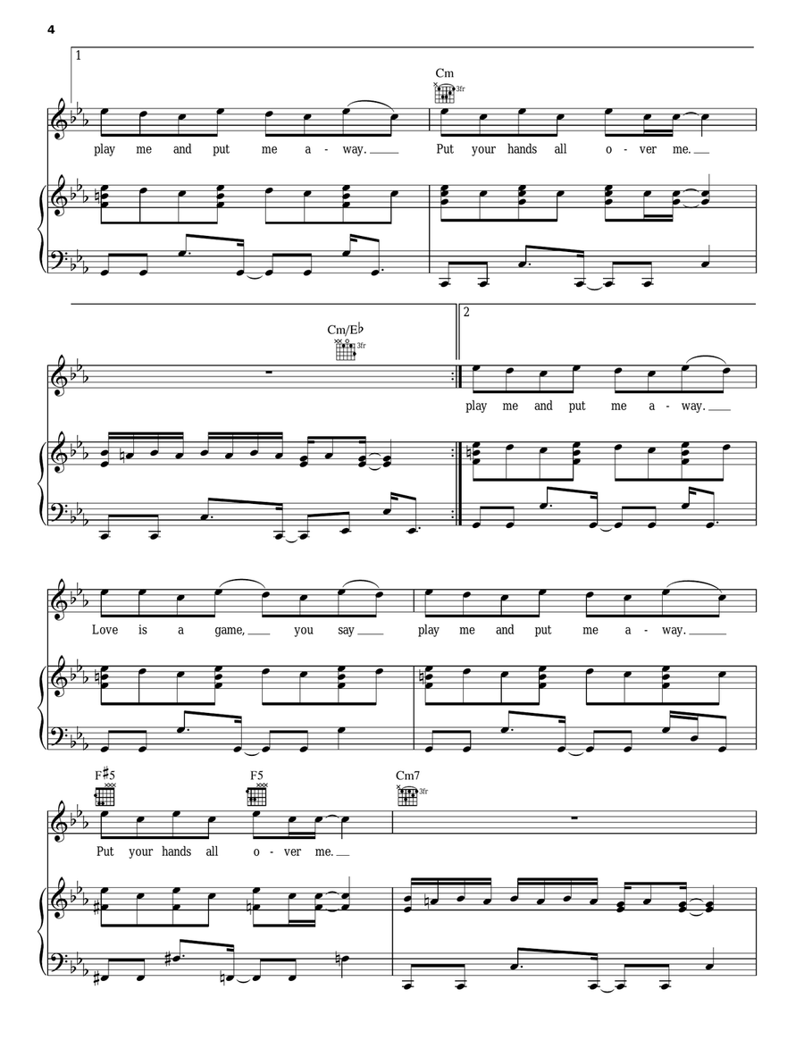 Hands All Over Hands All Over Piano, Vocal, Guitar scores gallery preview page 4