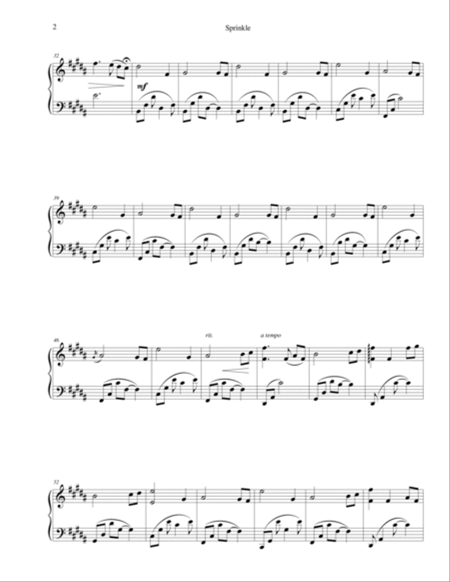 Sprinkle Piano, Vocal, Guitar scores gallery preview page 2