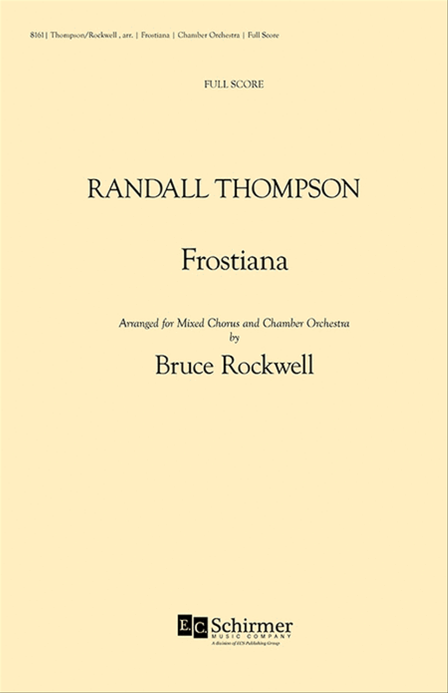 Book cover for Frostiana (Score)