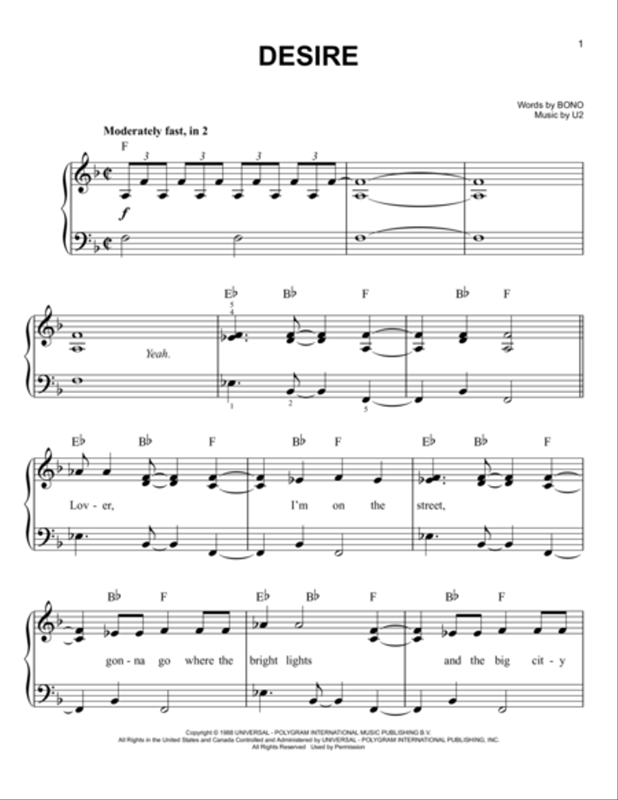 Desire Desire Voice scores gallery preview page 1