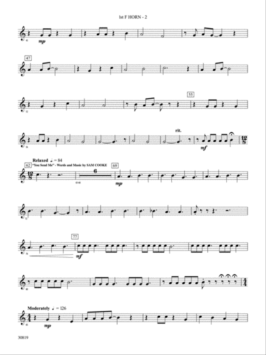 Sixties Gold: 1st F Horn Concert Band scores gallery preview page 2