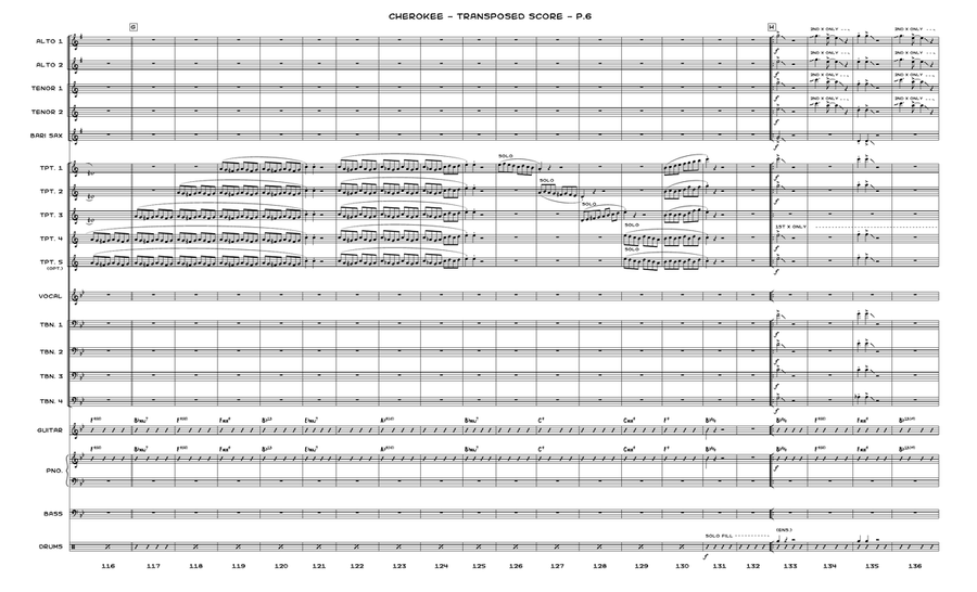 Cherokee (Szczesniak Polish Children's Version) Jazz Ensemble scores gallery preview page 6