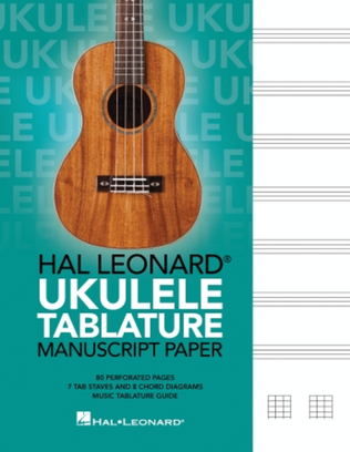 Book cover for Hal Leonard Ukulele Tablature Manuscript Paper