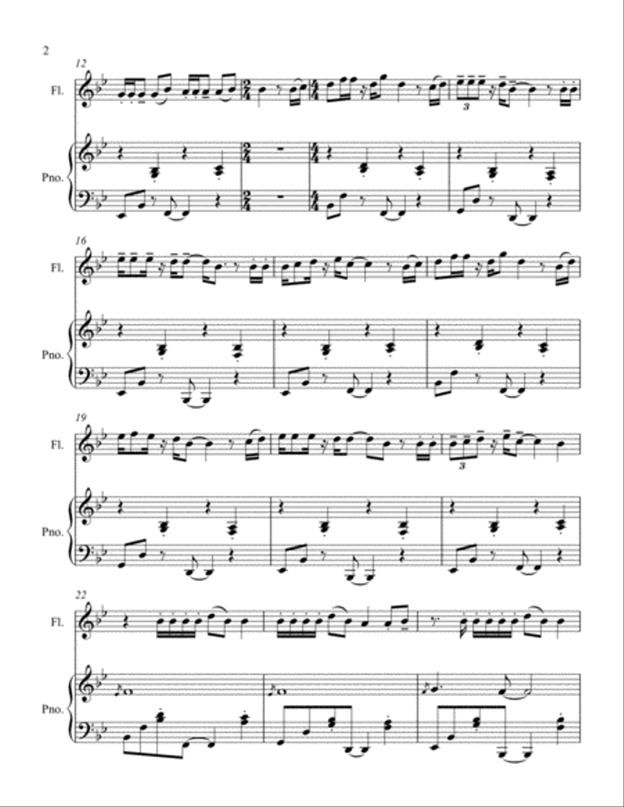 Memories Flute Solo scores gallery preview page 4