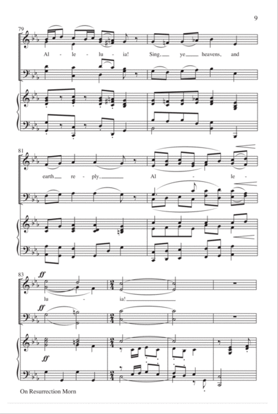On Resurrection Morn 4-Part scores gallery preview page 9
