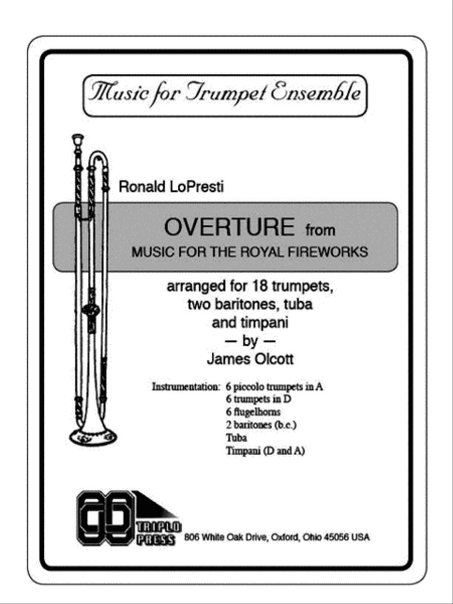 Overture from Royal Fireworks Small Ensemble scores gallery preview page 1