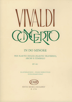 Book cover for Concerto in C Minor for Flute, Strings and Continuo, RV 441