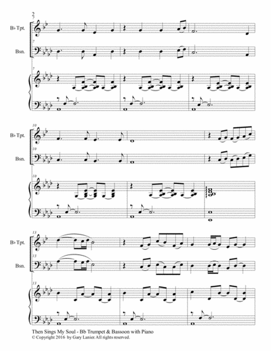 Trios for 3 GREAT HYMNS (Bb Trumpet & Bassoon with Piano and Parts) image number null
