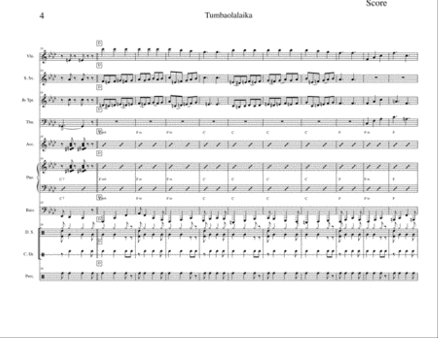 Tumbaolalaika Large Ensemble scores gallery preview page 4