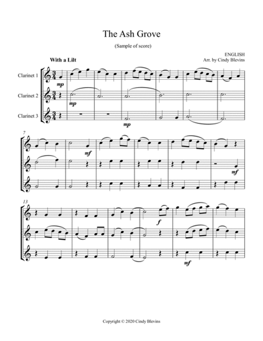 12 Favorite Folk Songs, Clarinet Trios image number null