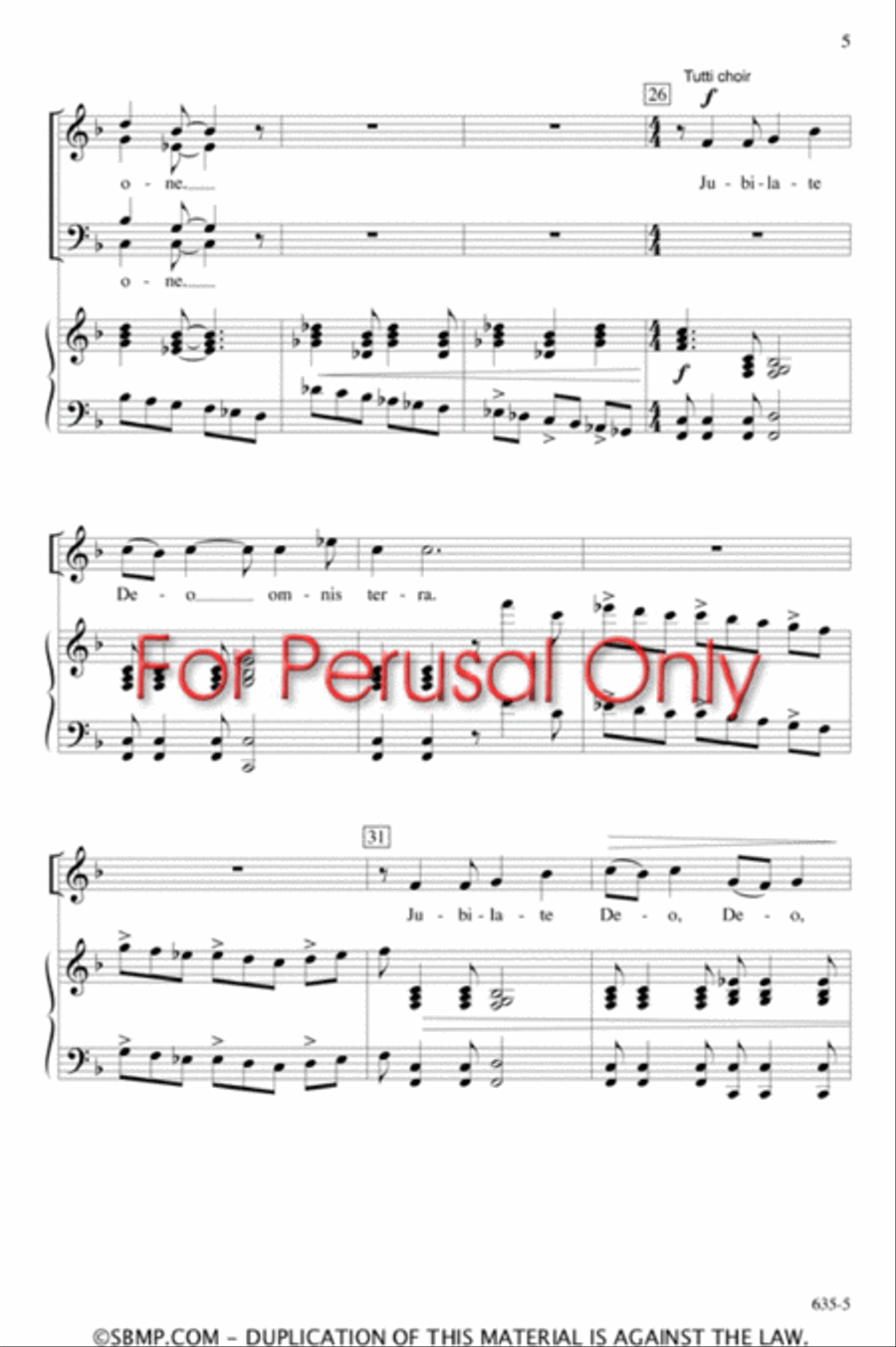 Jubilate Deo - SATB Octavo 4-Part scores gallery preview page 4