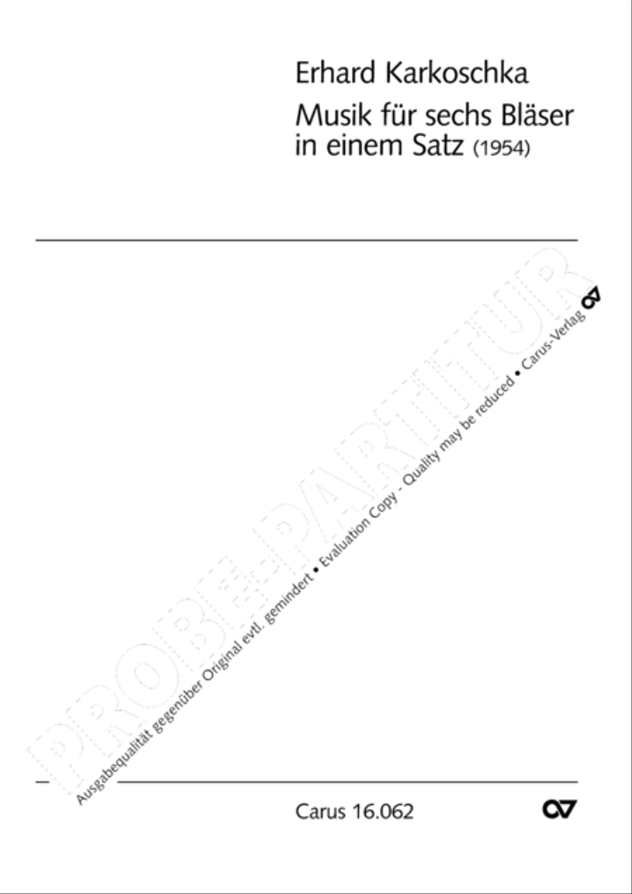 Musik fur sechs Blaser Musik fur sechs Blaser Bassoon scores gallery preview page 2