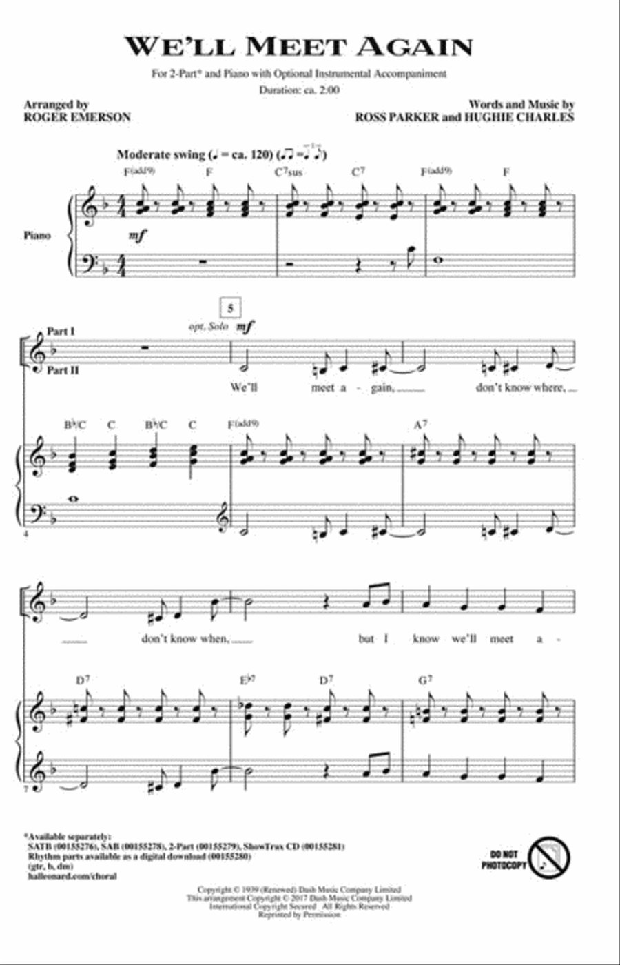 We'll Meet Again We'll Meet Again 2-Part scores gallery preview page 2