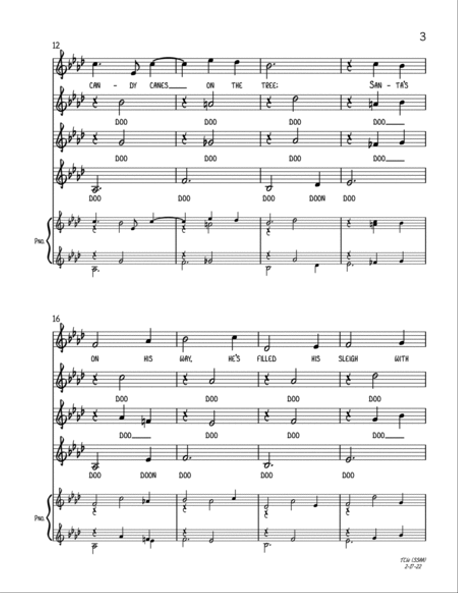 The Christmas Waltz SSAA scores gallery preview page 3