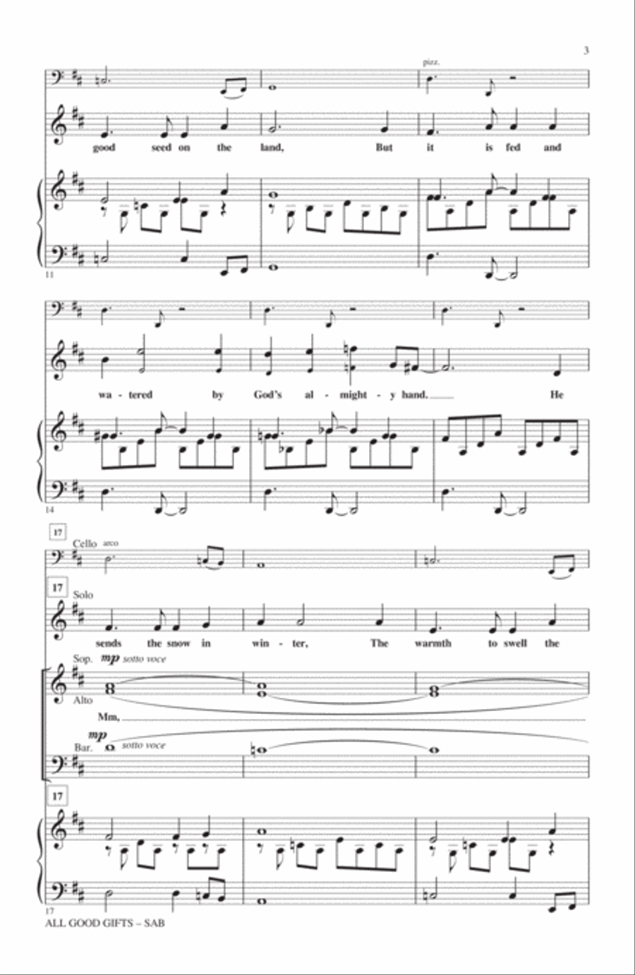 All Good Gifts 3-Part scores gallery preview page 2