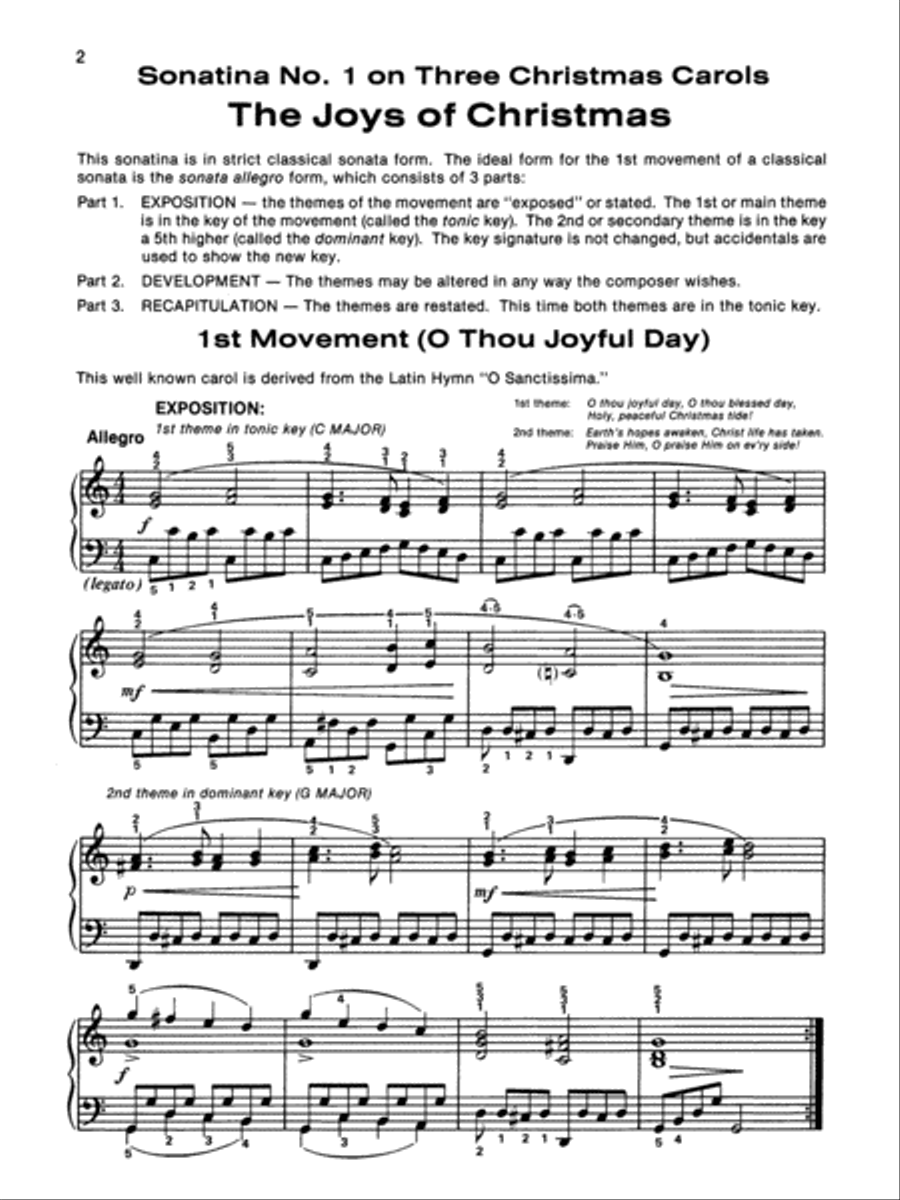 Alfred's Basic Piano Course Merry Christmas!, Level 5 Sonatinas Piano Method scores gallery preview page 3