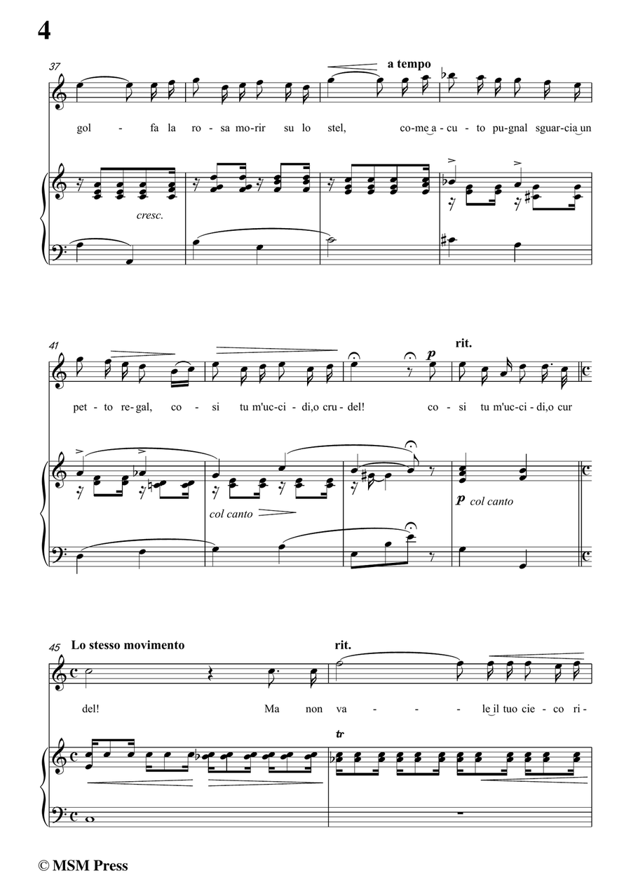 Tosti-Io voglio amarti! In C Major,for Voice and Piano Piano, Vocal scores gallery preview page 6