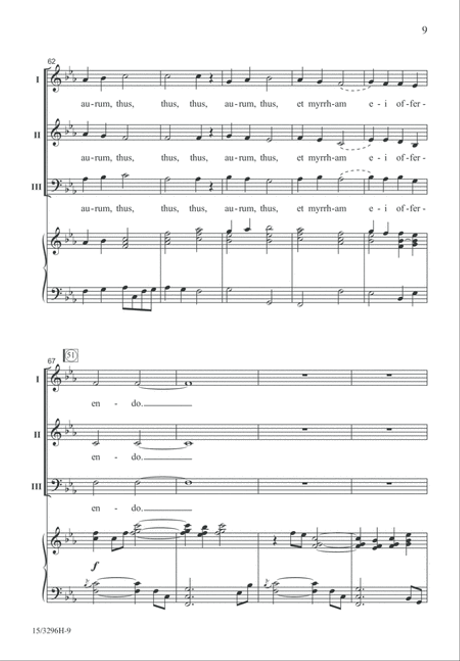 Personent Hodie Personent Hodie 3-Part scores gallery preview page 9