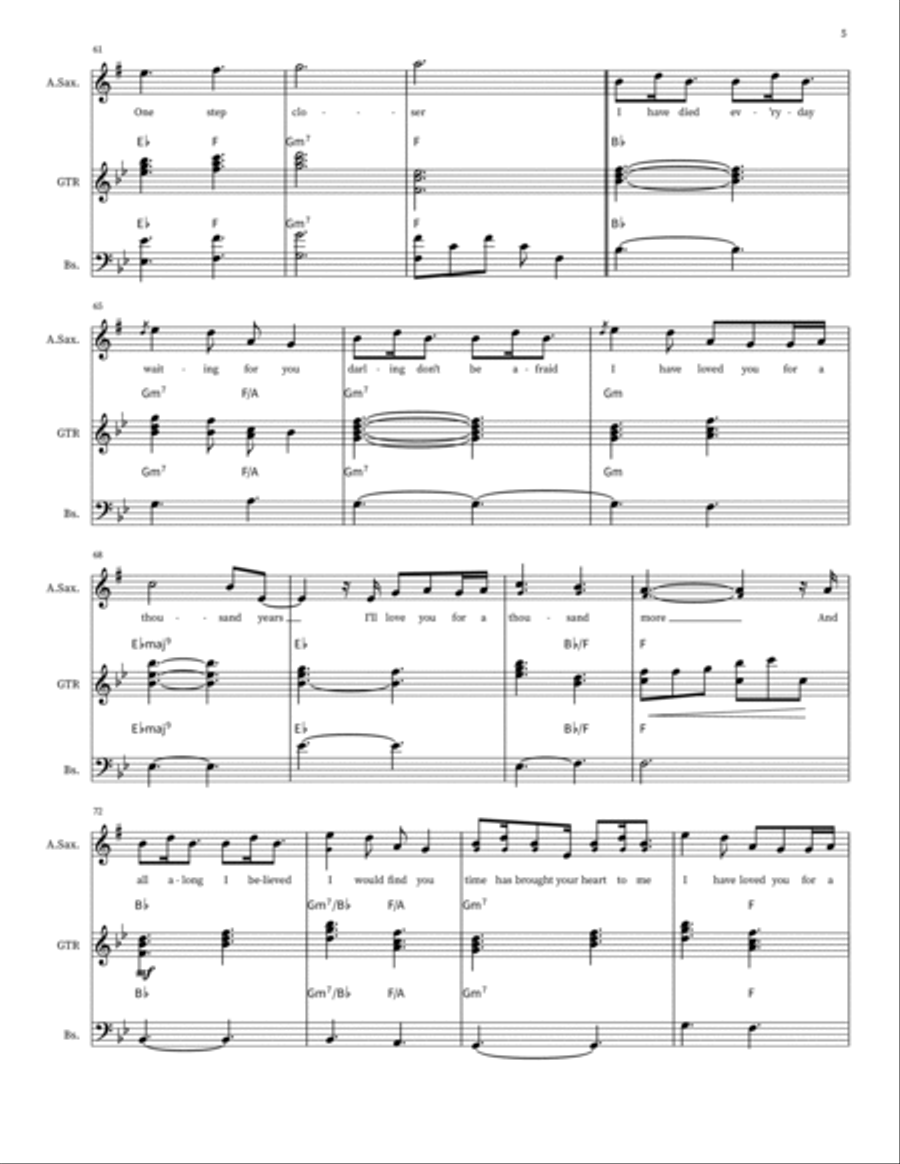 A Thousand Years Small Ensemble scores gallery preview page 5