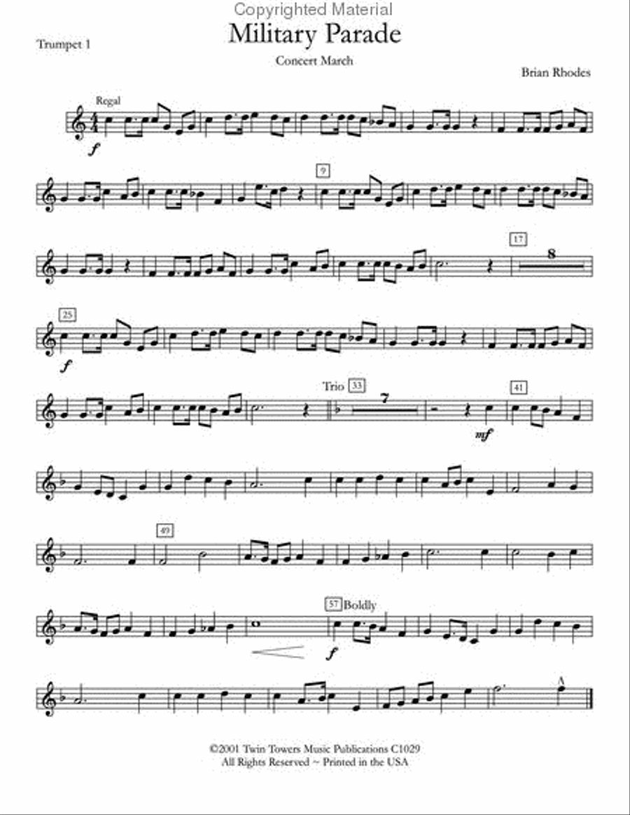Military Parade Military Parade Concert Band scores gallery preview page 16