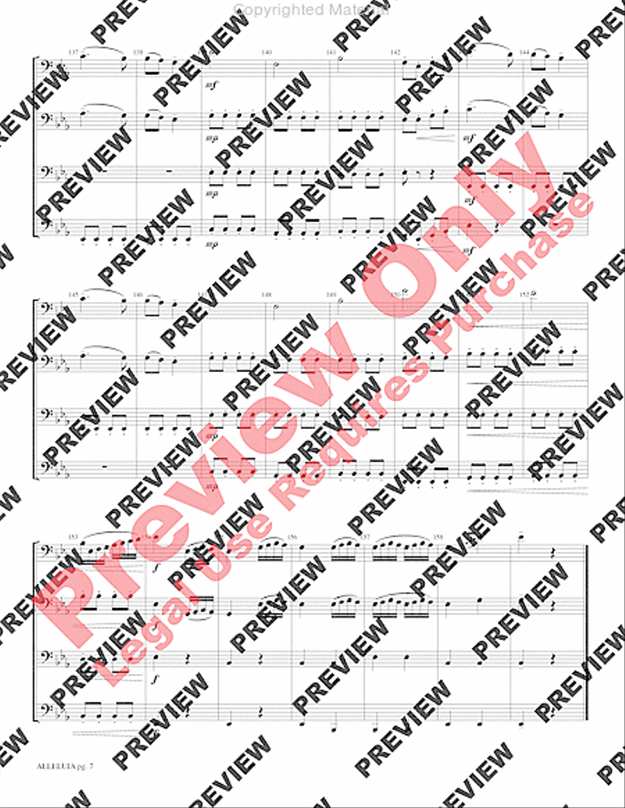 Alleluia (from Exultate Jubilate) Brass Ensemble scores gallery preview page 9