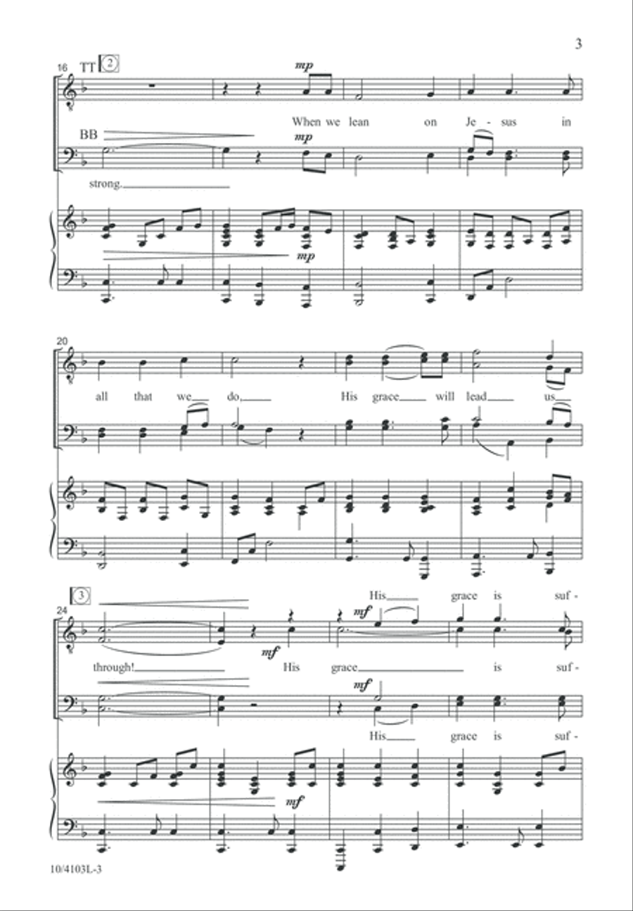 His Grace Will Lead Us Through TTBB scores gallery preview page 3