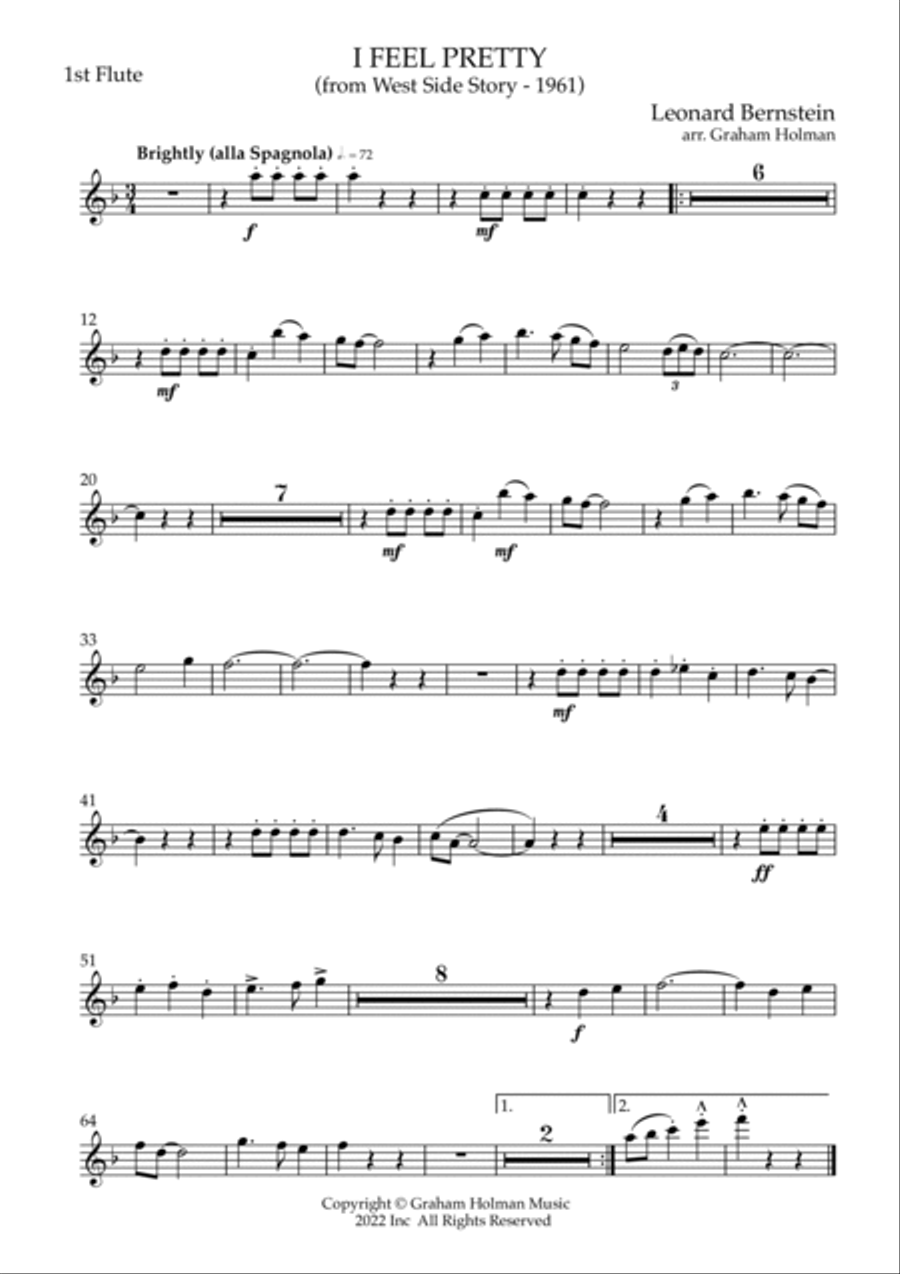 I Feel Pretty from West Side Story Concert Band scores gallery preview page 6