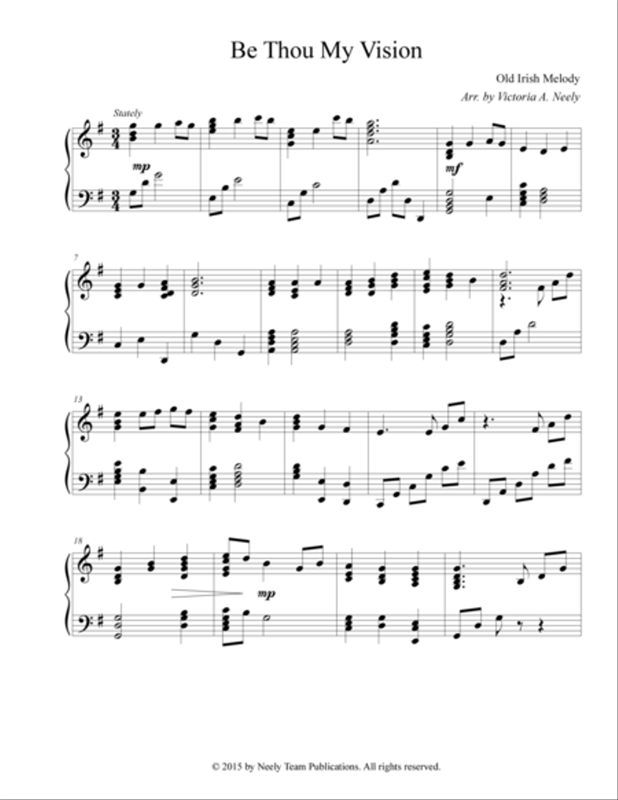 Be Thou My Vision Be Thou My Vision Harp scores gallery preview page 1