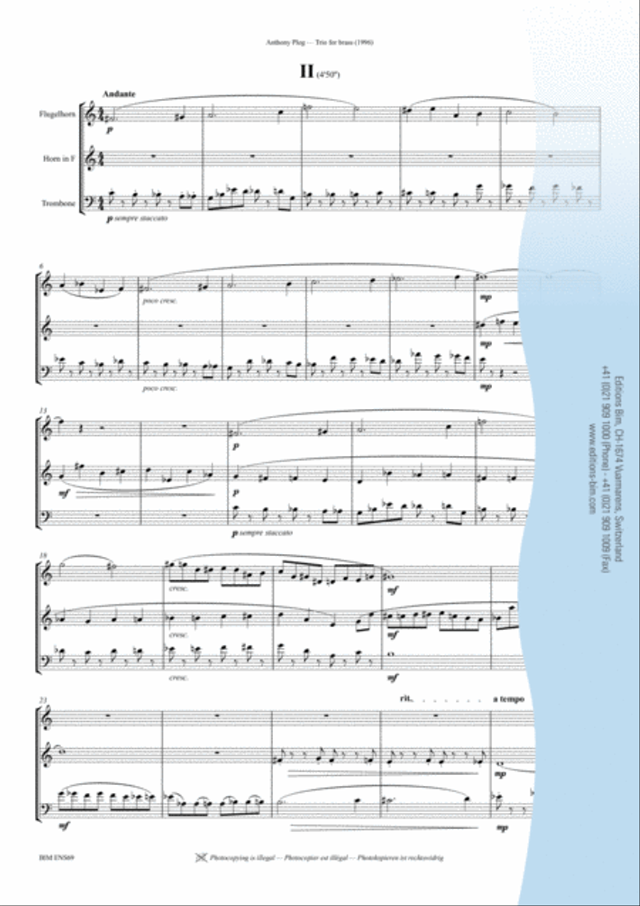 Trio for brass Trio for brass Horn scores gallery preview page 4