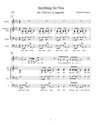 Anything For You - SATB A Cappella