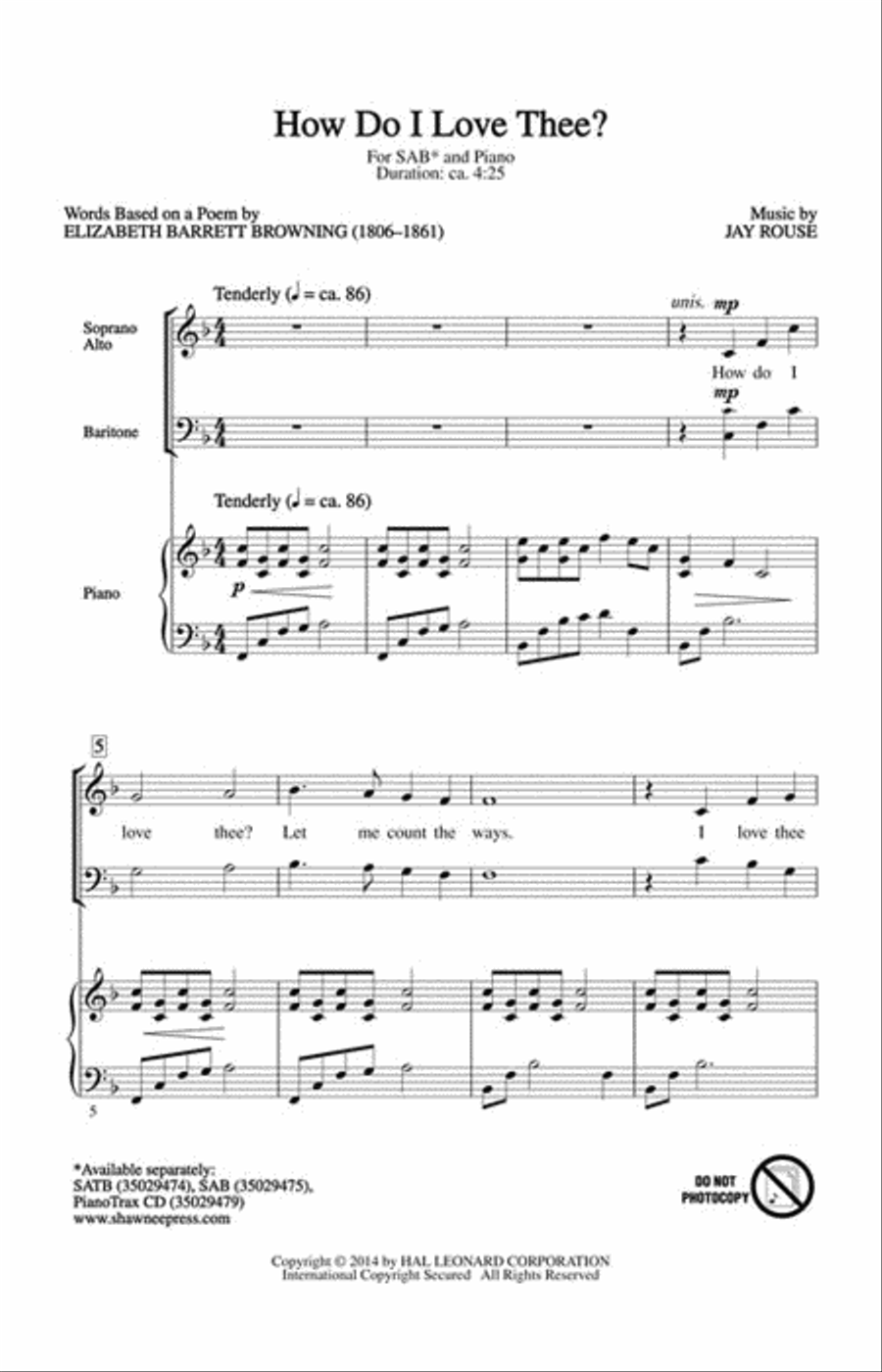 How Do I Love Thee? 3-Part scores gallery preview page 2