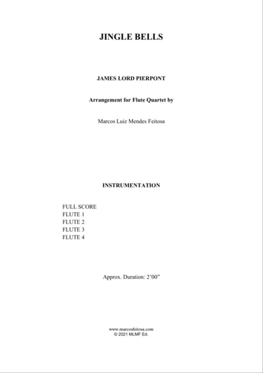 Jingle Bells - Flute Quartet Flute Quartet scores gallery preview page 2