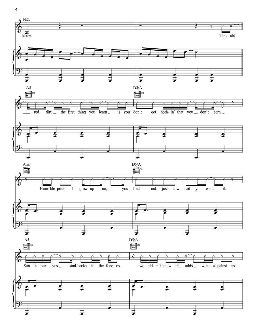 The Only Way I Know The Only Way I Know Piano, Vocal, Guitar scores gallery preview page 4