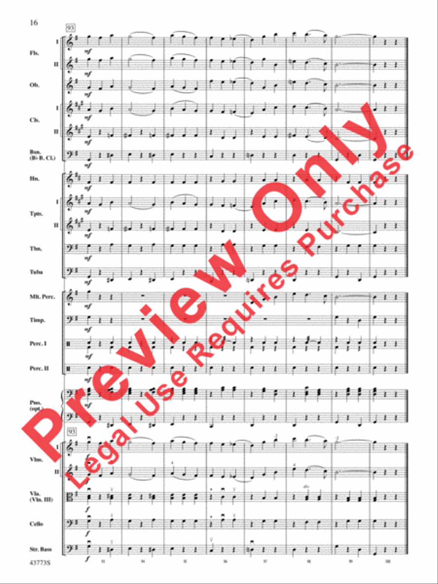 The Beautiful Galatea Full Orchestra scores gallery preview page 17