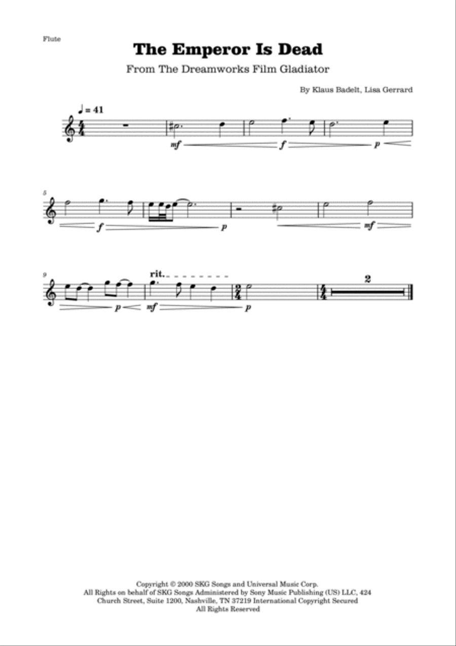 The Emperor Is Dead Flute scores gallery preview page 2