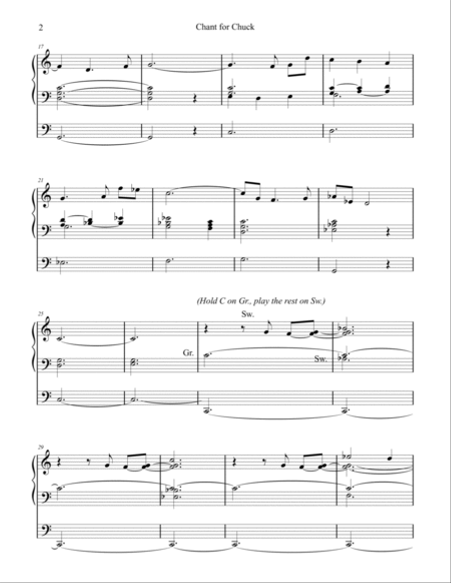 Chant for Chuck, organ work by Phil Lehenbauer image number null