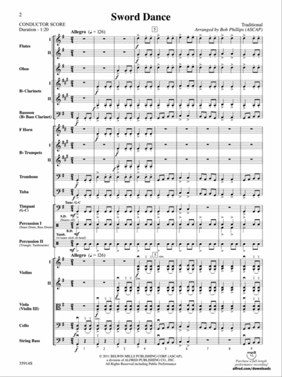 Sword Dance Sword Dance Full Orchestra scores gallery preview page 12