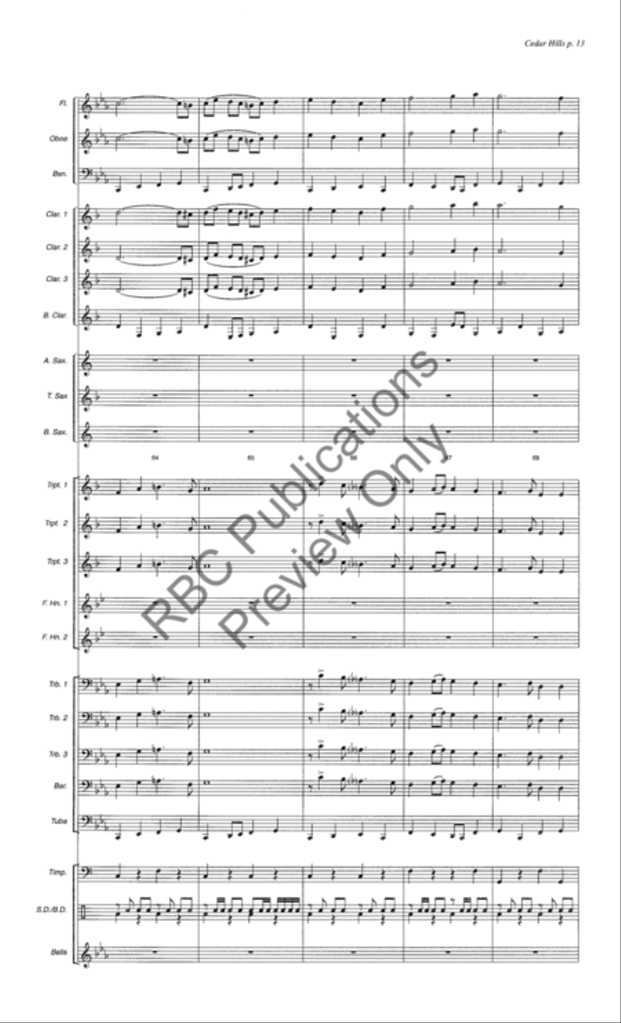 Cedar Hills Cedar Hills Concert Band scores gallery preview page 16